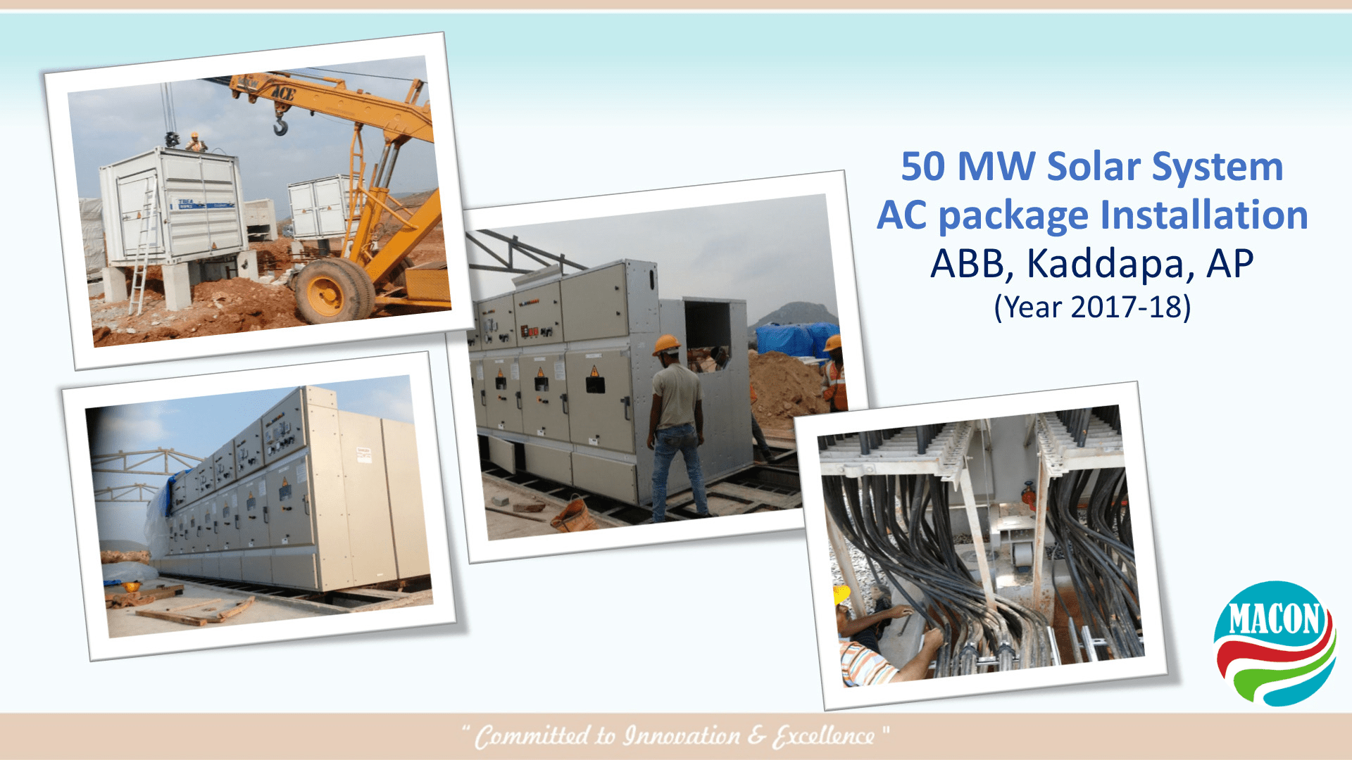 50 MW Solar System AC package Installation